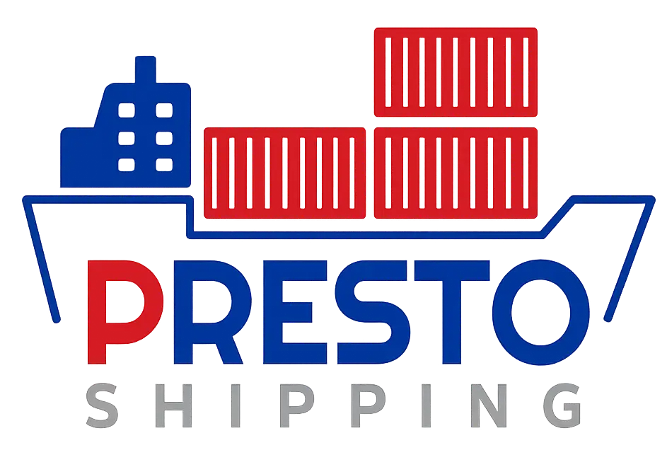 Página principal de Presto Shipping
