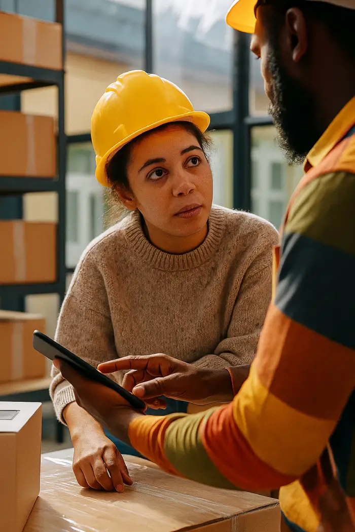 Trabajadora logística